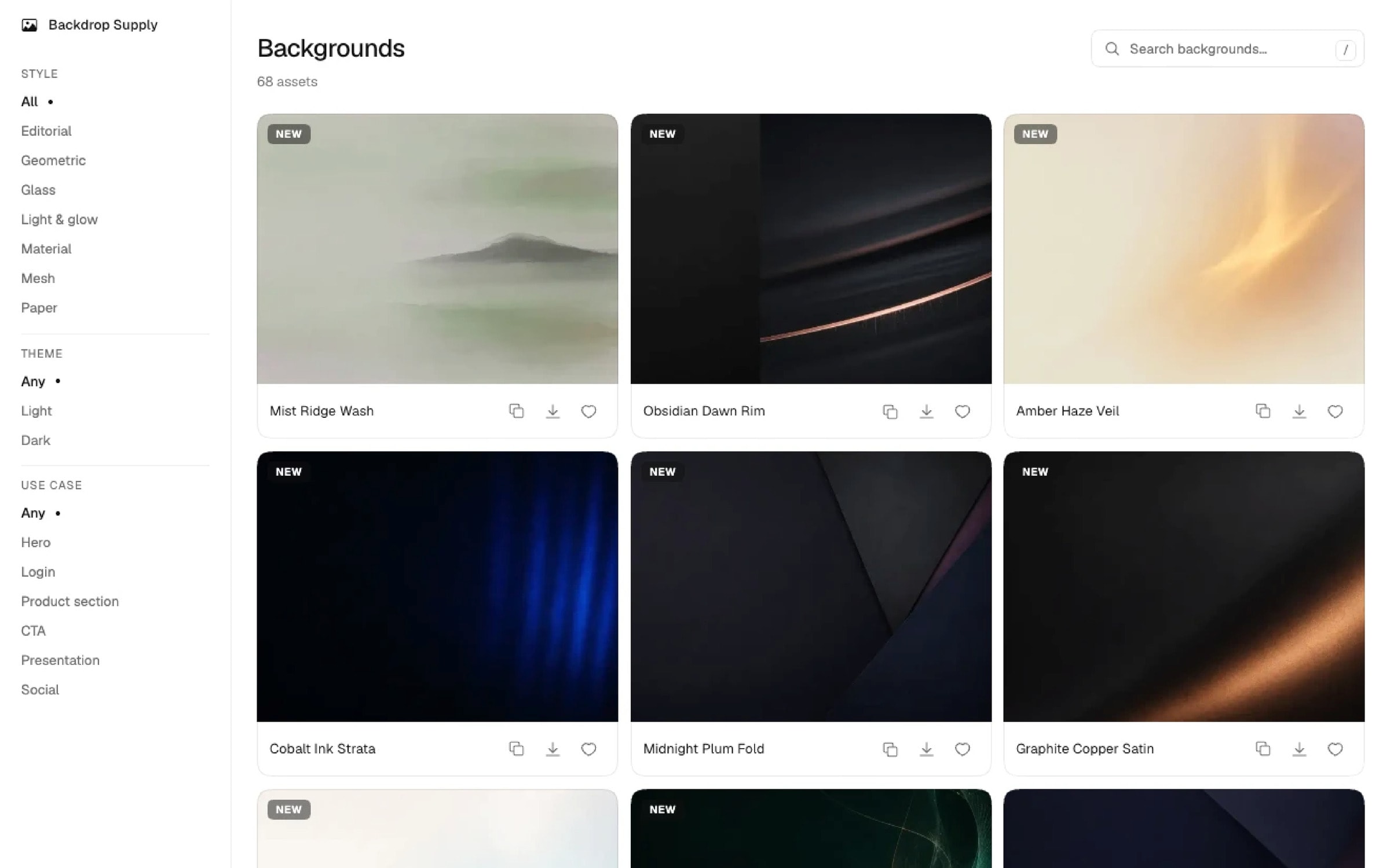Backdrop Supply: Free premium backgrounds for web and design projects